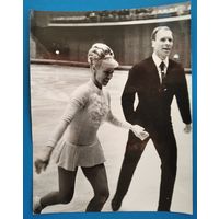Фото легендарных фигуристов Олега Протопопова и Людмилы Белоусовой. 1960-70-е 18х24см. Автор Горбацевич И.Е.