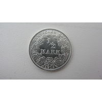 Германия 1 \ 2 марки 1913 А ( серебро )  Состояние СУПЕР