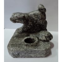 Статуэтка-чернильница из камня "Собака" 50-е годы.СССР. Размер 11-12.5 см. Высота 11.5 см.