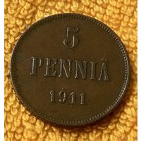 5 pennia 1911 года.