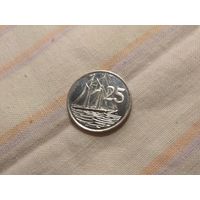 Каймановы острова 25 центов, 1999 года