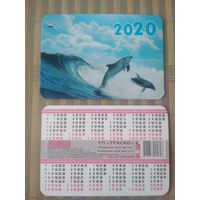 Карманный календарик. Дельфины. 2020 год