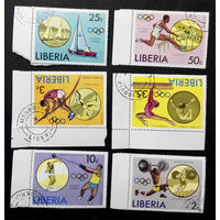 Либерия 1976 г. Олимпиада. Монреаль. Канада. Спорт, полная серия из 6 марок #0094-С1P15