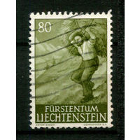 Лихтенштейн - 1961 - Рабочий на поле 80Rp - [Mi.411] - 1 марка. Гашеная.  (Лот 38BD)