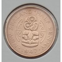 Новая Зеландия 1/2 пенни 1947 г. В холдере