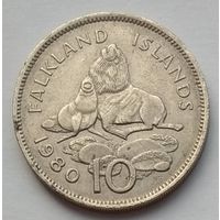 Фолклендские острова (Фолкленды) 10 пенсов 1980 г.