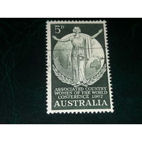 Австралия 1962 Конференция Всемирной женской ассоциации. Полная серия 1 марка