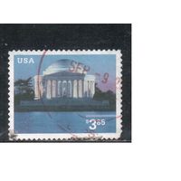 США-2002 (Мих.3624) , гаш. , Мемориал Джефферсона, Архитектура (одиночка),(2)