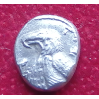 Древняя Греция  Орел финикия, шины древнегреческий серебряный diobol 4-3 ВЕК до н.э.
