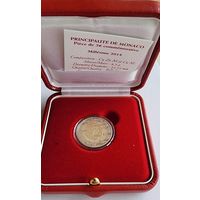 2 евро 2018 Монако 250 лет со дня рождения Франсуа Жозефа Бозио, сертификат, proof