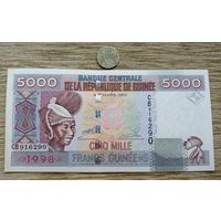 Werty71 Гвинея 5000 франков 1998 2006 UNC банкнота