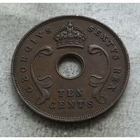 Британская Восточная Африка 10 центов 1952 (без отметки - Лондон)