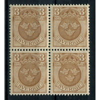 Швеция - 1911/19г. - герб, 3 Ore - 1 кварт - MNH. Без МЦ!