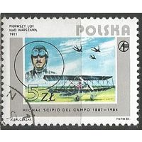 Польша. История польских авиа полётов. 1984г. Mi#2940.