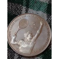 Ниуэ 5 долларов 1987 теннис Борис Беккер