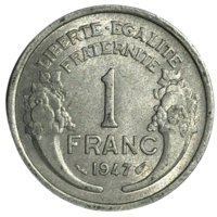 Франция 1 франк, 1947