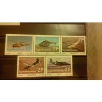 Самолеты, вертолеты, военная авиация, транспорт, техника, воздушный флот, марки, Бопутатсвана (Южная Африка), 1990