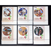 Куба 1982 г. 14-е Центрально-Американские и Карибские игры в Гаване. Спорт, полная серия из 6 марок. Не Гаш. #0093-Ч1P12