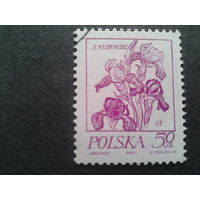 Польша 1974 стандарт цветы в живописи