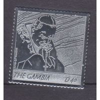 2005 Гамбия 5551серебро Папа Иоанн Павел II молится 6,00 евро