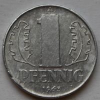 1 пфенниг 1963 ГДР, Германия.