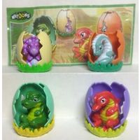 Серия игрушек из киндера динозавры
