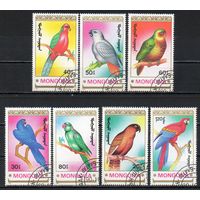 Попугаи Монголия 1990 год серия из 7 марок