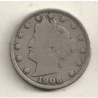 США 5 цент 1906