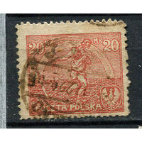 Польша - 1922 - Сеятель 20M - [Mi.163] - 1 марка. Гашеная.  (Лот 72EP)-T2P37