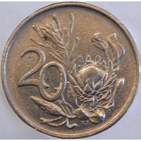 Южная Африка 20 центов 1974 год