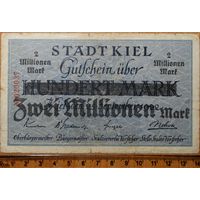2 миллиона марок 1923г. Киль (печать)