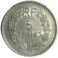 Франция 5 франков, 1947