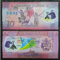 10 долларов Соломоновы острова 2023 г. UNC (полимер)