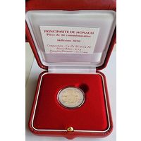 2 евро 2020 Монако 300 лет со дня рождения Оноре III , сертификат, proof