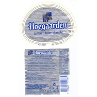 Этикетка пива Hoegaarden Бельгия  б/у П404
