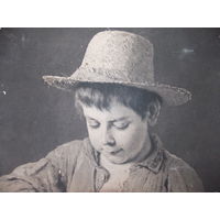 Картинка СССР, репродукция - мальчик в шляпе