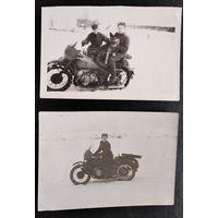 Два фото военных на мотоцикле. 7х10.5 см. Цена за оба.