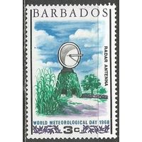 Барбадос. День метеорологии. 1968г. Mi#271.