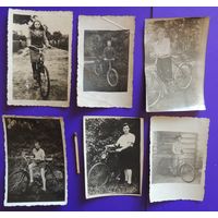 Фото "Велосипеды", 1930-1950-е гг., Беларусь (8*6 см)