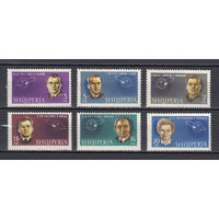 Космос. Советские космонавты. Албания. 1963. 6 марок с/з. Michel N 757-762 (18,0 е)