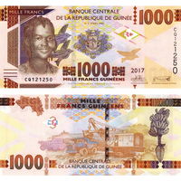 Гвинея 1000 франков образца 2017 года UNC