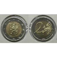 2 евро 2016 Латвия "Видземе" UNC