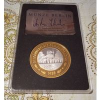 Медаль памятная  серебро биметалл