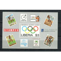 Либерия - 1988 - XXIV Летние Олимпийские игры 1988г. в Сеуле - [Mi. bl. 114] - полная серия - 1 блок. MNH.  (Лот 94DW)-T2P60