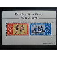 ФРГ 1976 Олимпиада в Монреале блок Михель-2,4 евро