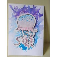 Подарочная открытка "Медуза"