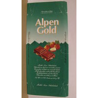 Обёртка от шоколада "Alpen Gold" (Германия, 1995г.)