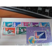 Серия марок космос Монголия.