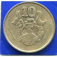 Кипр 10 центов 1990