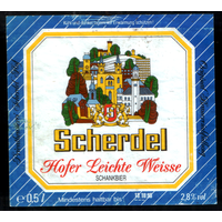Этикетка пиво Scherdel Германия б/у Ф310